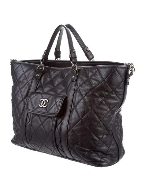 chanel tote bag canvas|large zipped shopping bag chanel.